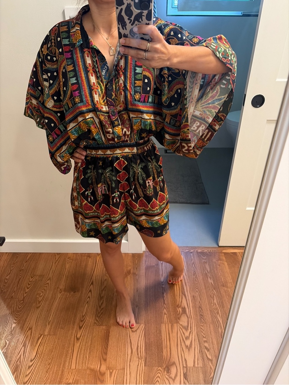 FARM Brazil Folk Party Boi de Santa Fé Romper Size P/S Multicolor